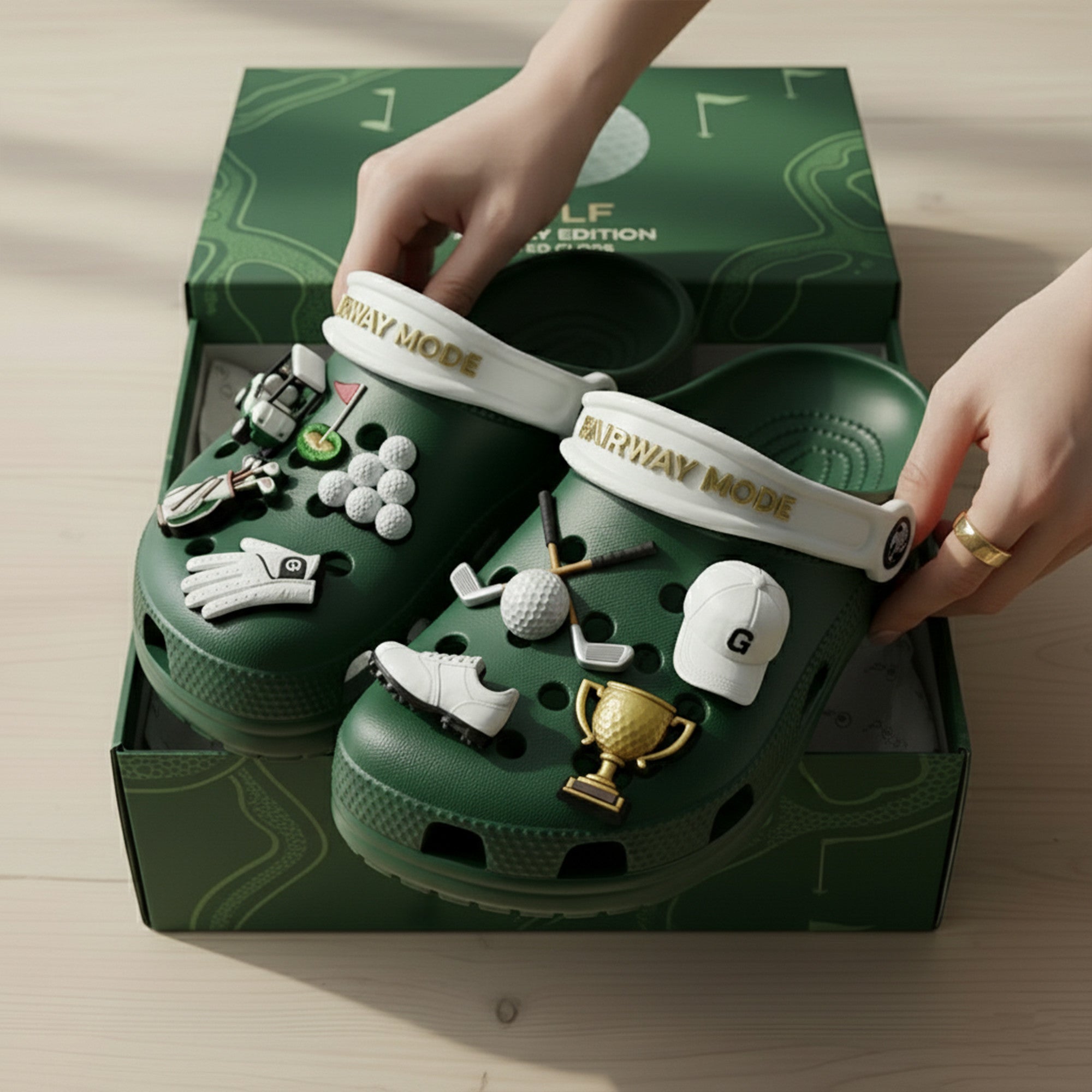 PREMIUM GOLF CLOGS WITH CHARMS LNTH