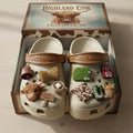 PREMIUM Highland Cow CLOGS WITH CHARMS LNTH