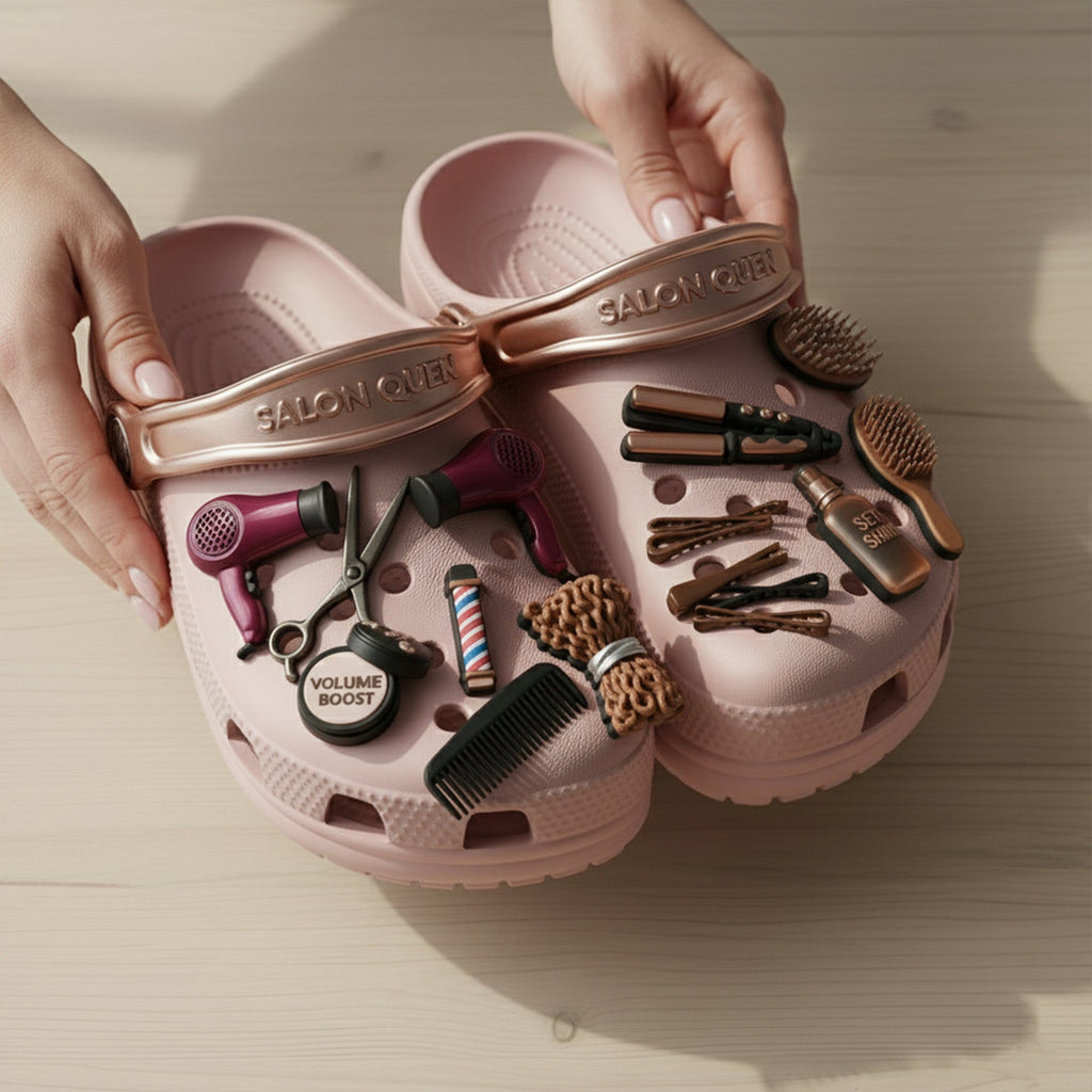 PREMIUM Hair Stylist CLOGS WITH CHARMS LNTH