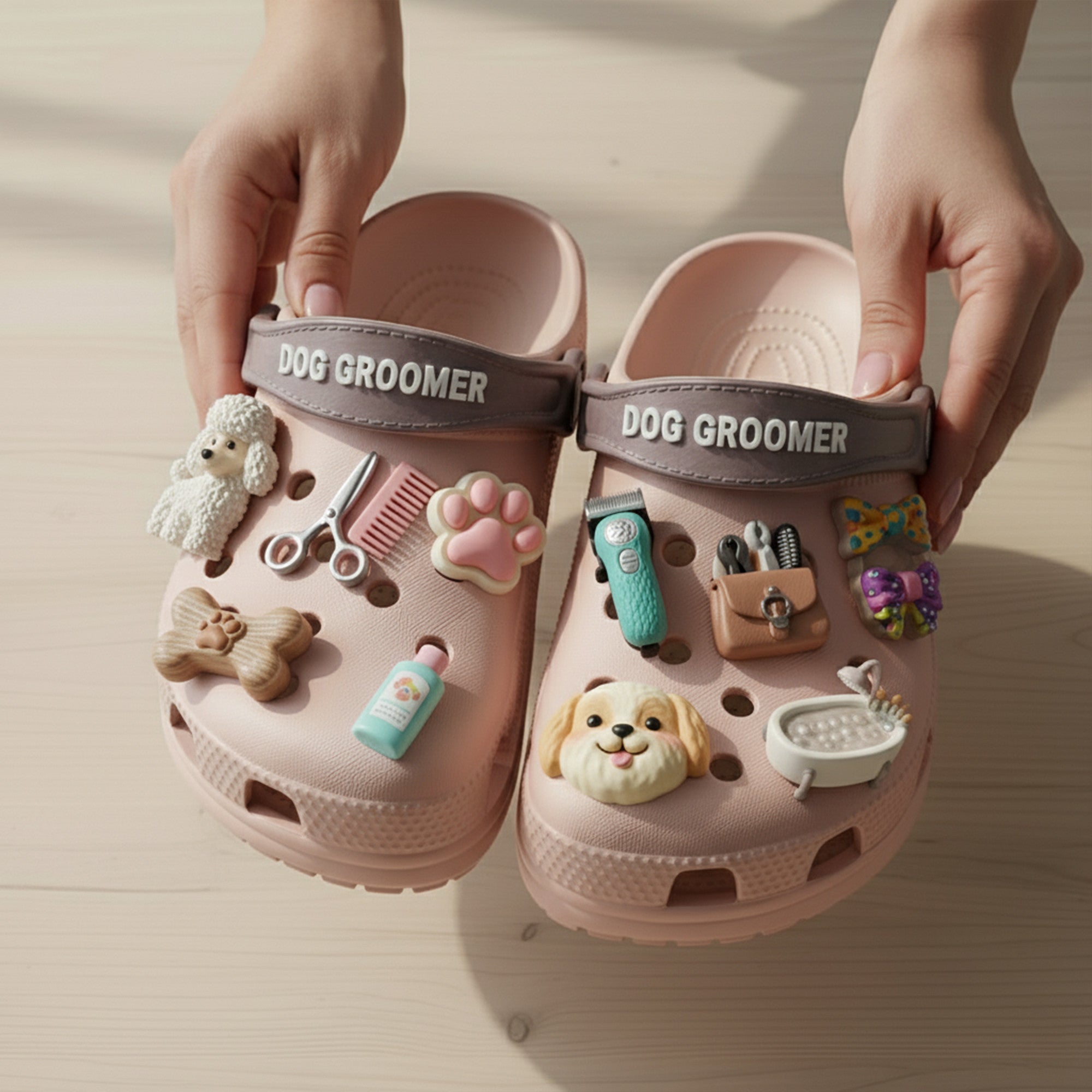 PREMIUM Dog groomers CLOGS WITH CHARMS LNTH