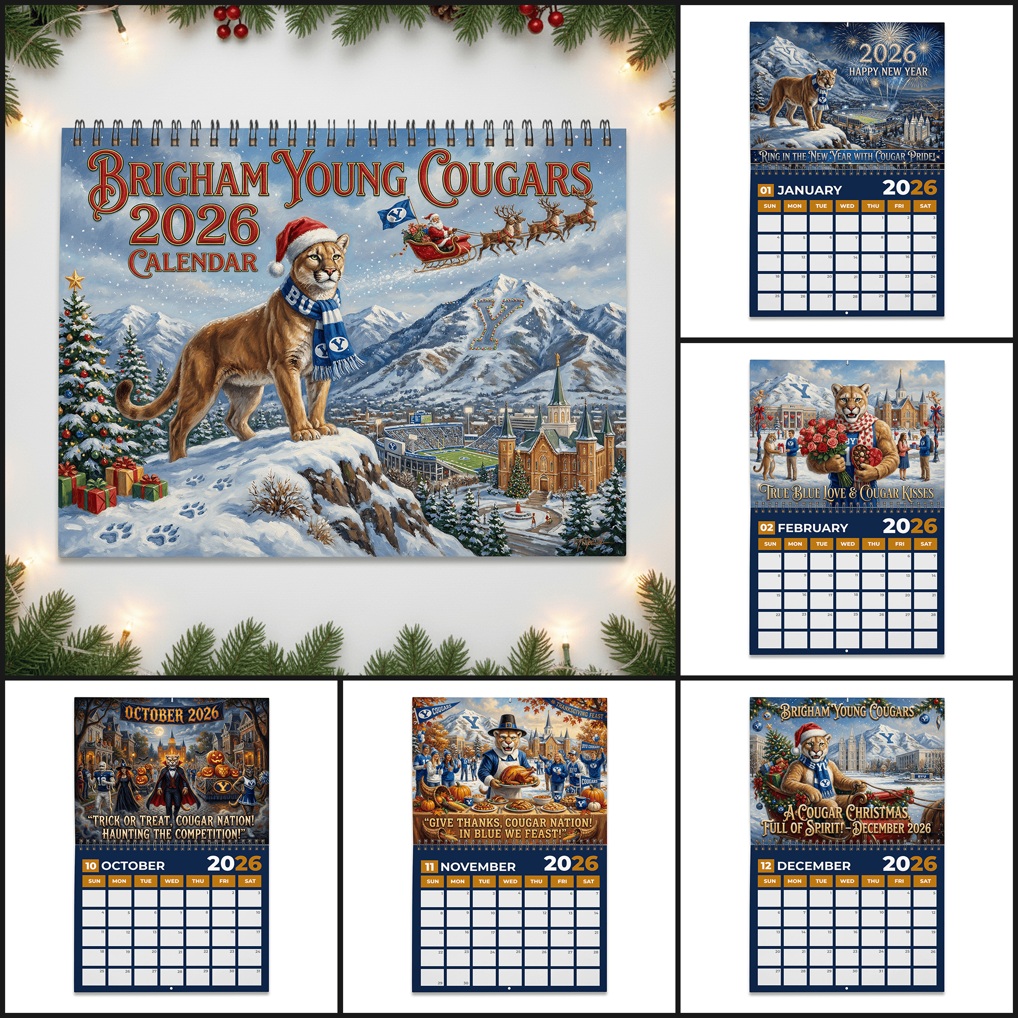 PREMIUM BYU 2026 CALENDAR LNTH