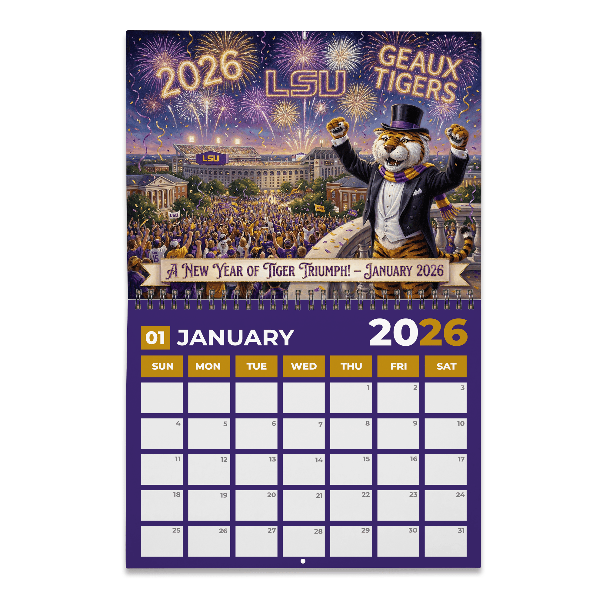 PREMIUM LSU 2026 CALENDAR LNTH