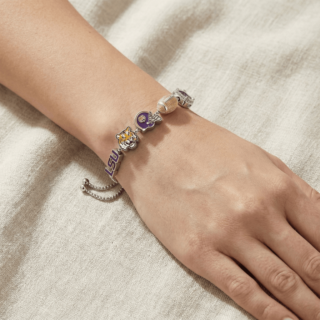 LSU Adjustable Charm Bracelet HTTT