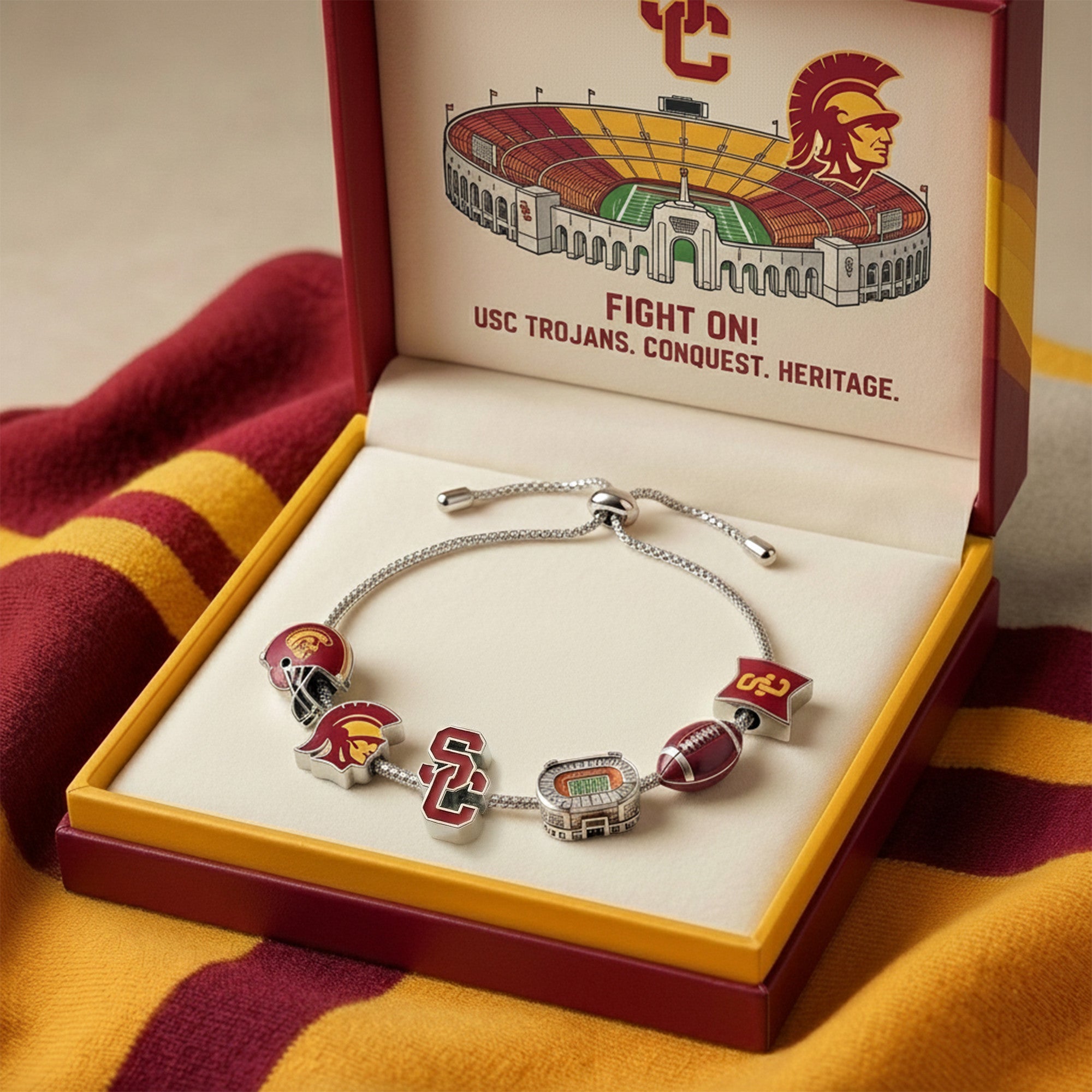 USC Adjustable Charm Bracelet HTTT