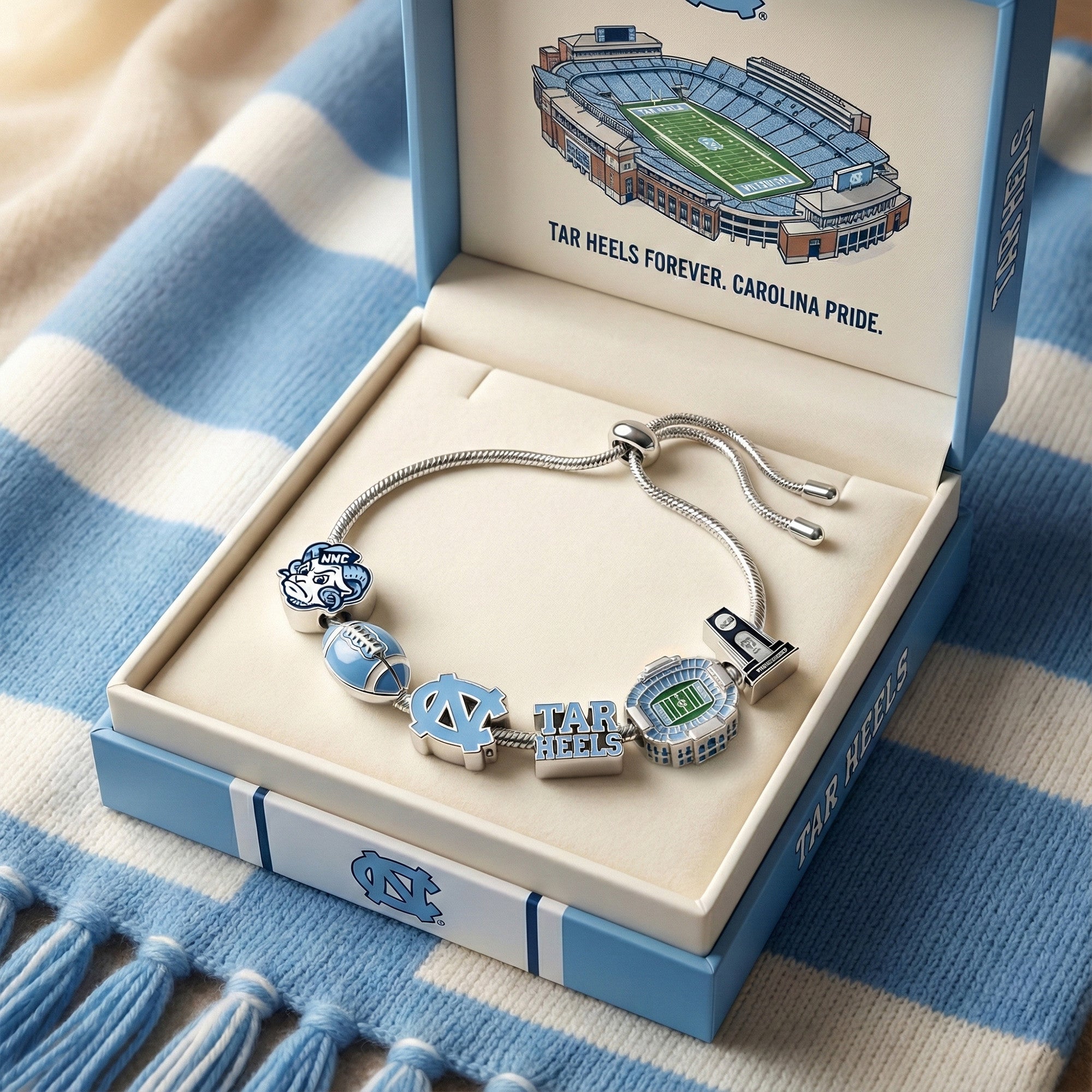 UNC Adjustable Charm Bracelet HTTT