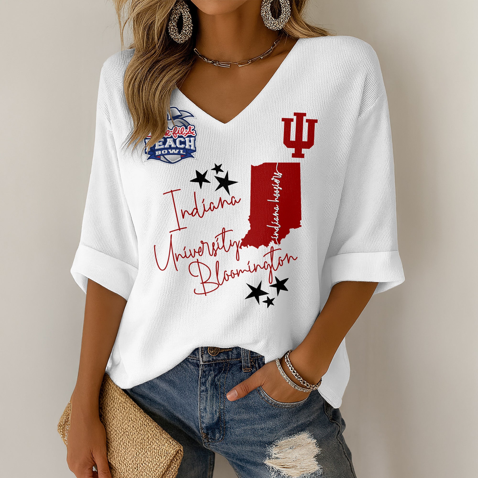 IDH V-neck Long Sleeve Shirt HTTT