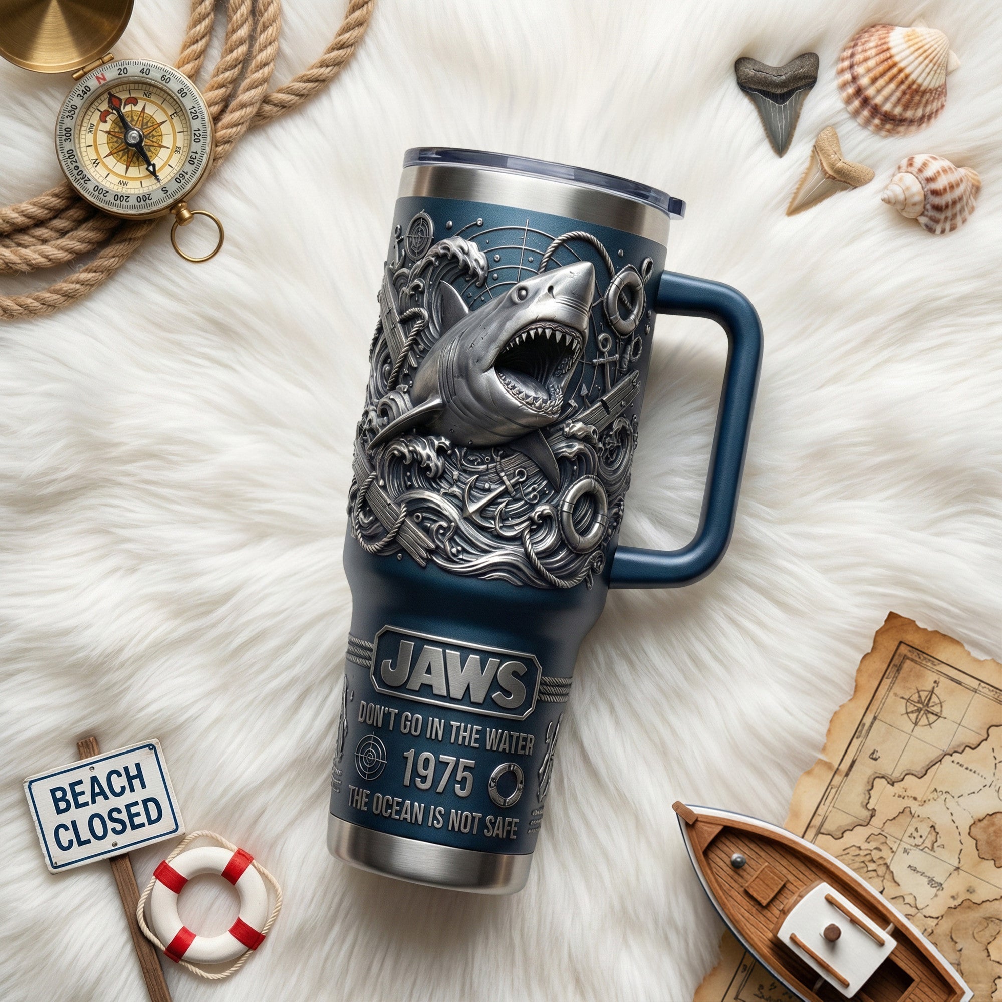 JAWS 40oz Tumbler With Handle HTTT