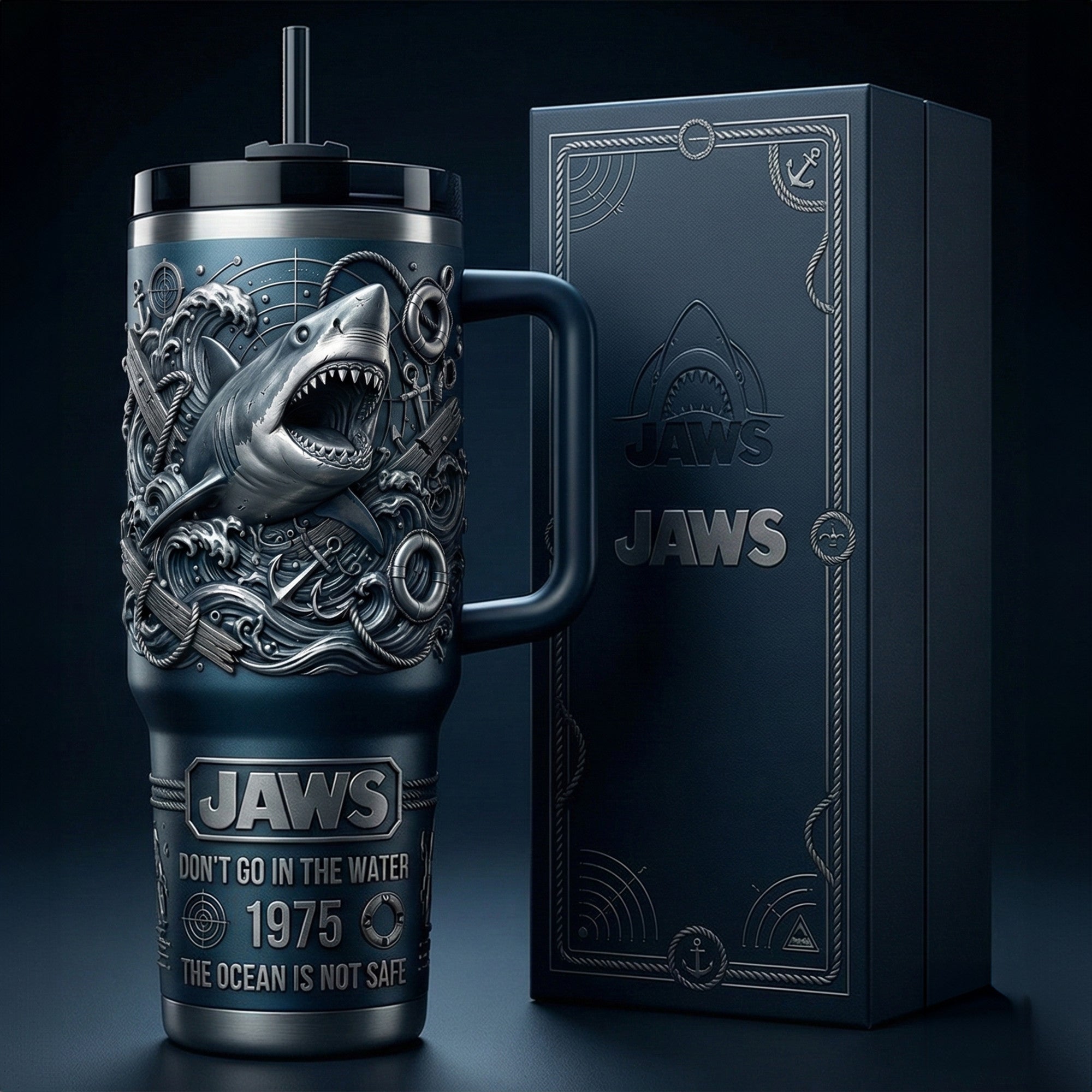 JAWS 40oz Tumbler With Handle HTTT