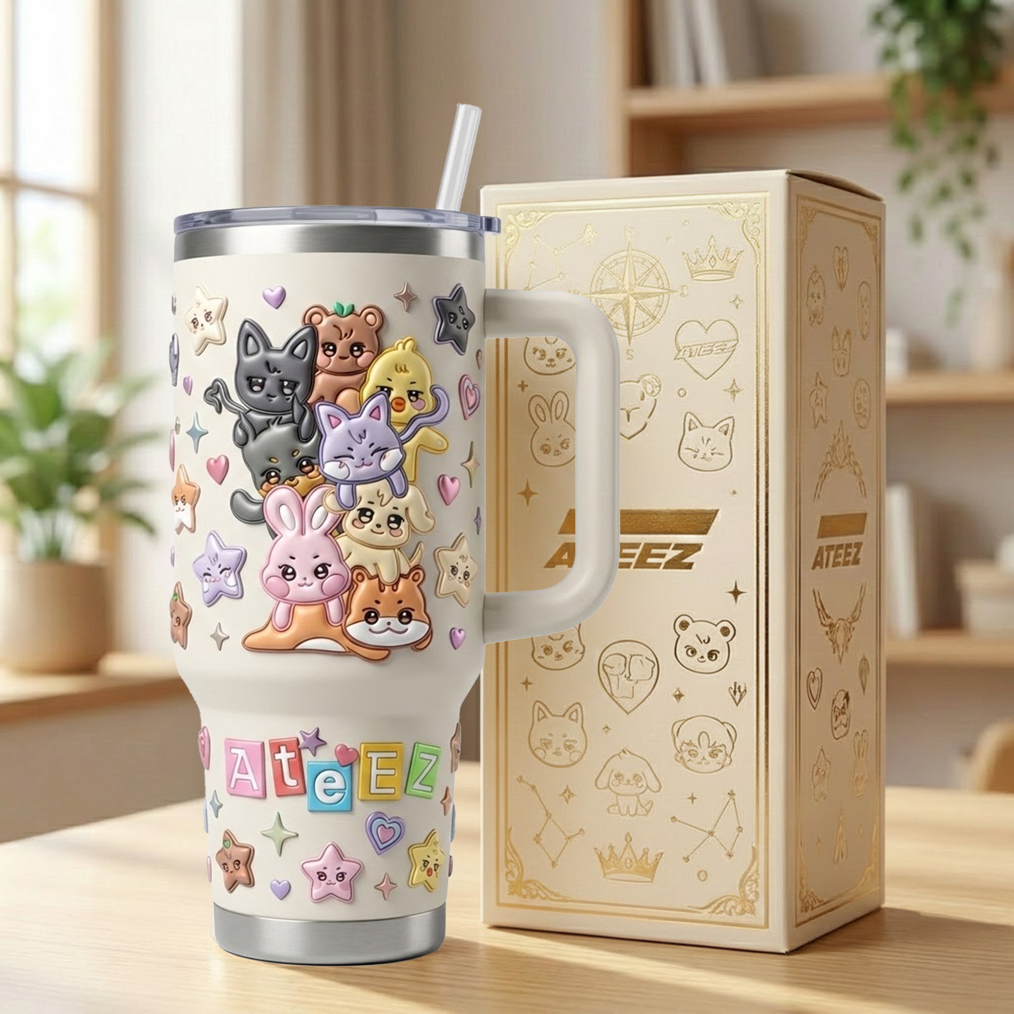ATEEZ 40oz Tumbler With Handle TNSM