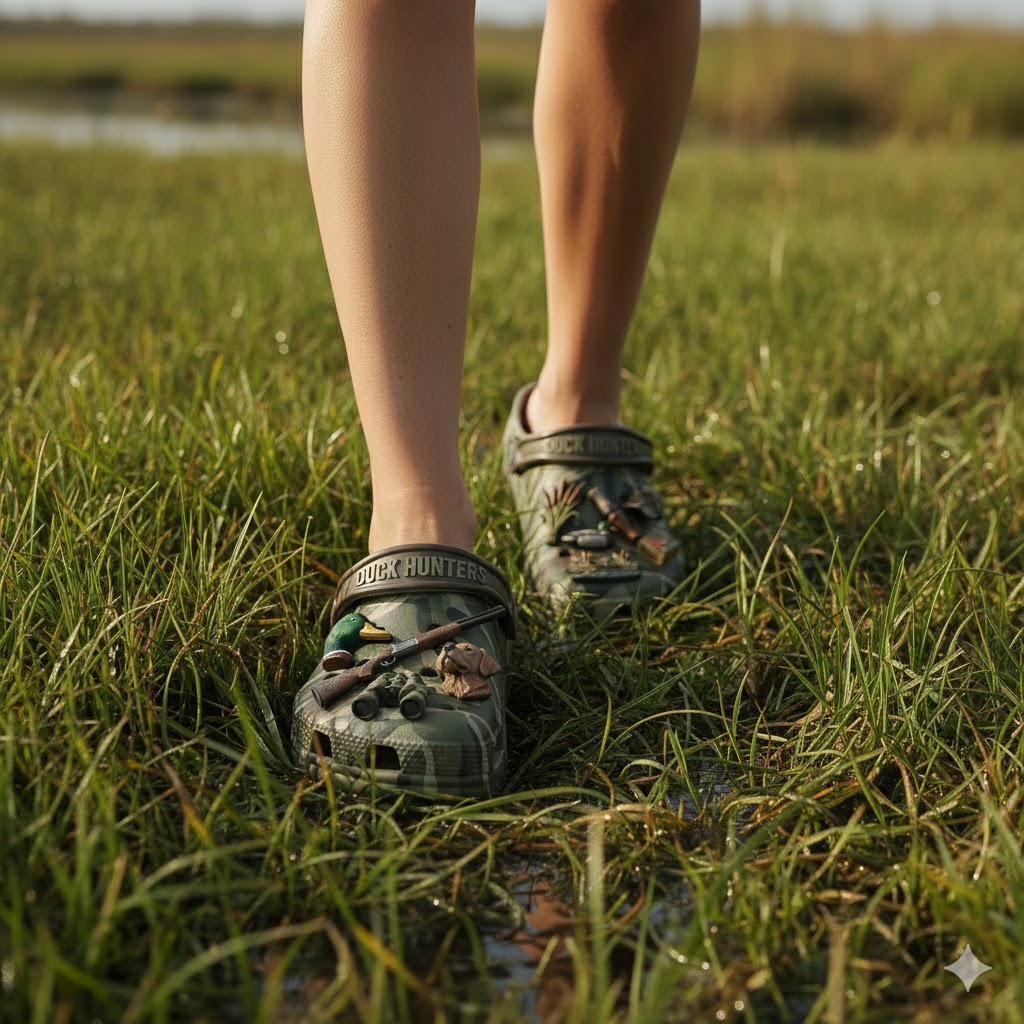 PREMIUM Duck Hunters CLOGS WITH CHARMS LNTH